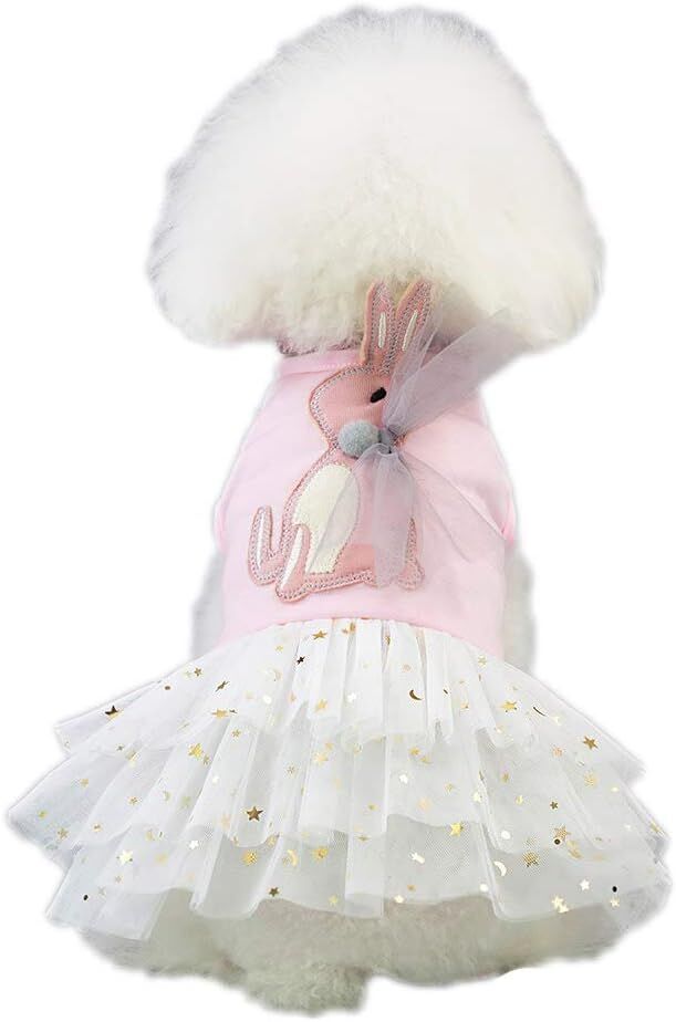 pet products Small Dog Dress Female Tiny Puppy Clothes Girl Tutu for Dogs Dresses Harness Birthday Apparel（Chest circumference32cm, back length20cm, neck circumference23cm） - Image 4